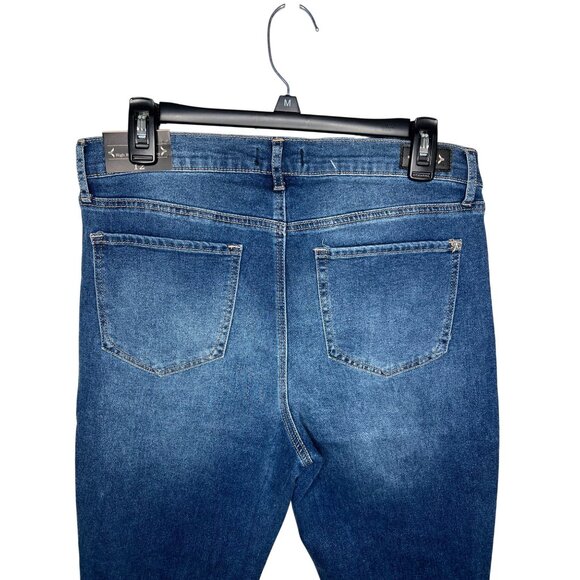 Nanette Belle High Rise Ankle Skinny Jeans Blue With Rhinestone Detail Size 12 - Picture 7 of 16